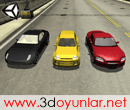 3D Oyun: 3D Araba Kullanma - Asfalt yolda, spor arabalar ile, dağlı toprak yolda gmc marka offroad araba ile araba kullanıyoruz