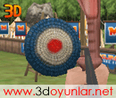 3D Oyun: 3D Ortaa Okuluk - 3d ok at spor oyunlar arasnda yer alan ve hareketli hedefleri ile zorlayan bir okuluk oyunu