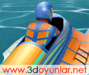 3D Oyun: Srat Teknesi Yar - Deniz kysna bizim iin ayrlm alanda srat teknesi ile 3 tur yar yapyoruz, 3'c turda birinci olmamz gerekiyor