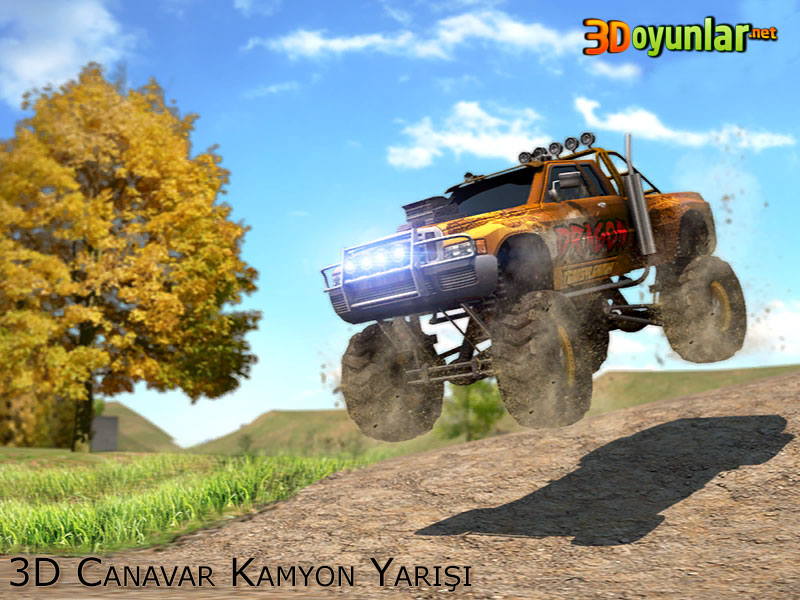 3D Canavar Kamyon Yarışı